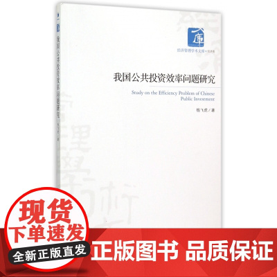 我国公共投资效率问题研究/经济管理学术文库