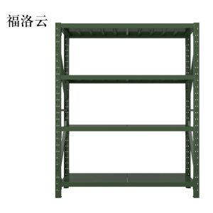 福洛云农具摆放架器材架军绿色拆装盾牌货架1.5米长存放架1500*600*2000