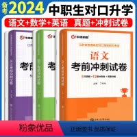 语文+数学+英语 考前冲刺试卷 高中通用 [正版]江苏省对口单招考前冲刺试卷语文数学英语2018-2022年真题考前必刷
