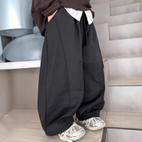 男童工装裤冬季加绒加厚一体绒儿童秋冬新款大童装冬装裤子潮