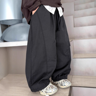 男童工装裤冬季加绒加厚一体绒儿童秋冬新款大童装冬装裤子潮