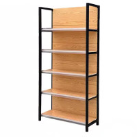 迅迈 双面加厚120*65*160/5层主架 超市货架展示架四柱木纹货架便利店商超小卖部文具店置物架