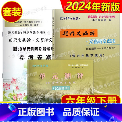 文言诗文点击 (书+卷+答案) 六年级下 [正版]任选2024年新版现代文品读文言诗文点击 参考答案 六年级第二学期/6