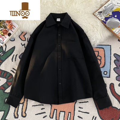 YANXU日系cityboy长袖衬衫男款工装夹克宽松大码美式上衣外套男