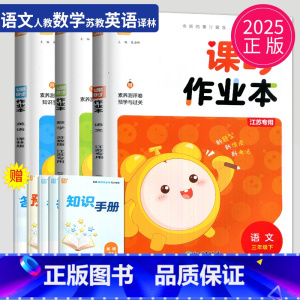语数英 3本套装[江苏专用] 小学三年级 [正版]2025课时作业本三年级下册语文英语数学三下全套人教版RJ苏教版SJ译