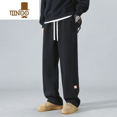 YANXU卫裤男2023新款美式潮牌宽松直筒灰色裤子男生休闲运动长裤