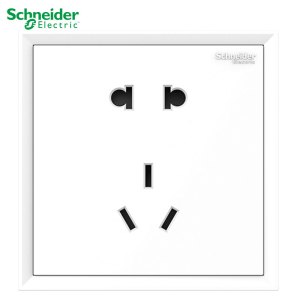 施耐德电气 开关插座 皓朗清雅白色 插座 86型插座面板 家用墙壁式 五孔一开弱电插座 开关 空调插座 带USB电源插座 五孔插座 清雅白