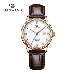 [支持后盖定制刻字服务]天王表(TIANWANG)手表 女士手表时尚百搭皮带女表防水自动机械表LS51001