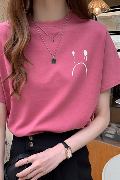 短袖T恤女夏季新款韩版圆领宽松百搭学生上衣体恤ins女装