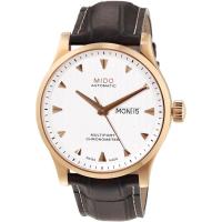 Mido情人节送男朋友 美度 瑞士手表新款圆形皮革手表自动机械表