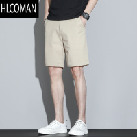 HLCOMAN米白色五分裤男士夏季轻薄款裤子男2025新款宽松百搭5分短裤