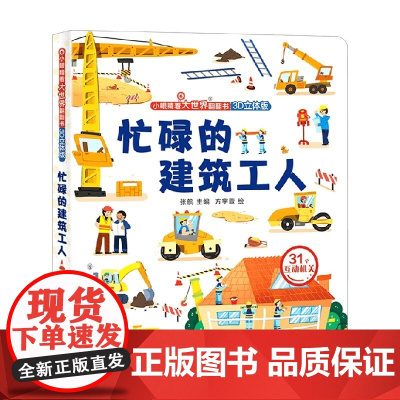 小眼睛看大世界翻翻书 3D立体版 忙碌的建筑工人 张航 编著 玩具书