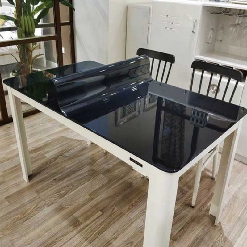 欧梦澜 黑磨砂桌布PVC软质塑料桌布1.5mm厚 定制尺寸 张