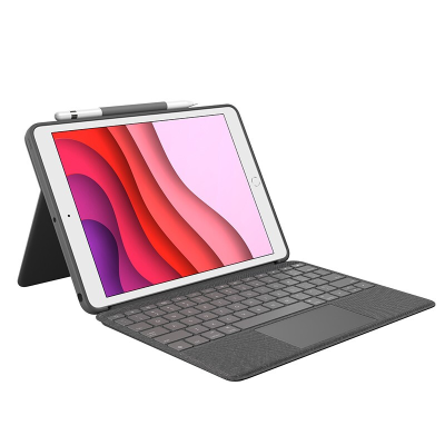 罗技ComboTouchIPAD蓝牙键盘盖保护套精准触控板ComboTouch（第七代）灰色