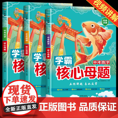 中考数理化 核心母题初中数学公式大全 中考数学物理化学必刷题学霸笔记七八九年级上册下册人教版初一初二初三教辅辅导资料书学