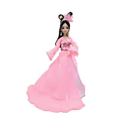 思美人巴比洋娃娃古装公主12关节仿真眼换装衣服玩具套装女孩热卖蜜桃粉思美人仿真眼12关节+礼袋