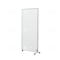臻远 ZY-PF13 办公室移动屏风隔断现代简约移动折叠屏风推拉隔断墙组装 全板式1米宽1.8米高(含配件)