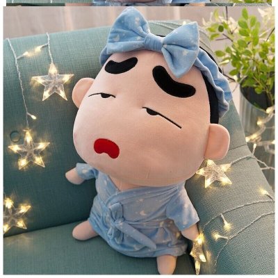 立体超软人偶男宝宝男童一体布偶小号车载娃娃摆件毛绒后窗车公仔星月浴袍（瞌睡了）U671.2米（送20厘米蜡笔小新）