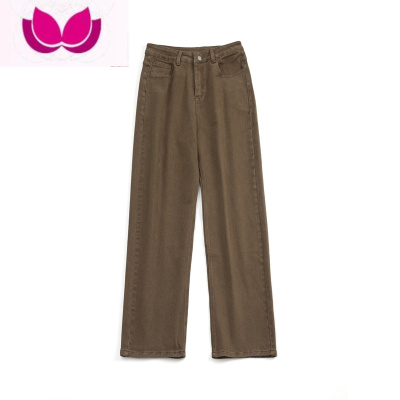 七斓美式复古牛仔裤男夏季高街宽松直筒微弹长裤黑色高街阔腿休闲裤子