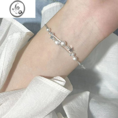 JiMi925银银双层星星手链女ins小众设计高级感手饰轻奢精致2023年新款