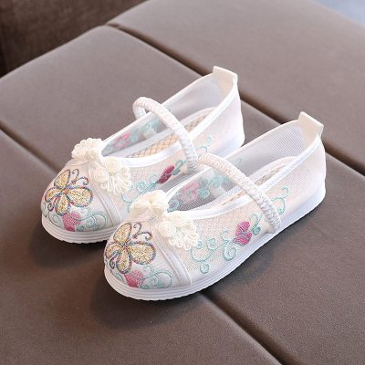 苏芈夏季新款老北京儿童布鞋女童绣花鞋中国风汉服鞋童鞋古风公主鞋子