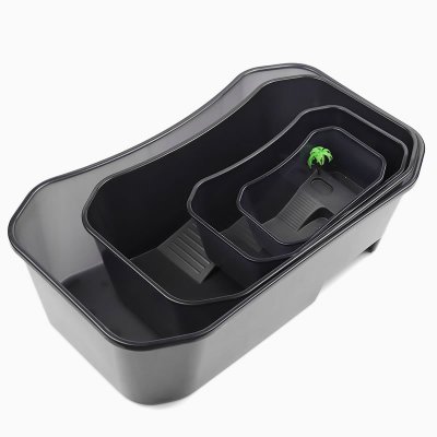 乌龟缸带晒台别墅家用大型巴西龟养龟的专用水陆缸小鱼缸造景龟盆