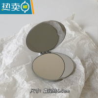 敬平ins手持双面小镜子女随身携带折叠化妆镜翻盖式学生宿舍小号便携 圆形便携式用镜