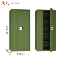 质凡 军绿色保密柜/通门无抽屉国保锁 /ZF-BMG005/900*420*1850mm