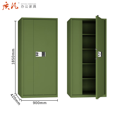 质凡 军绿色保密柜/通门无抽屉国保锁 /ZF-BMG005/900*420*1850mm