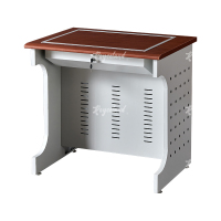 洛诗莲 (RoyceLand) 隐藏式翻转电脑桌培训桌教室机房多媒体学习桌办公桌B款单人位胡桃色