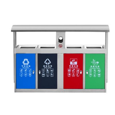 心业不锈钢分类垃圾桶XYLJT2连体垃圾桶 此产品单件不出售批量请联系客服