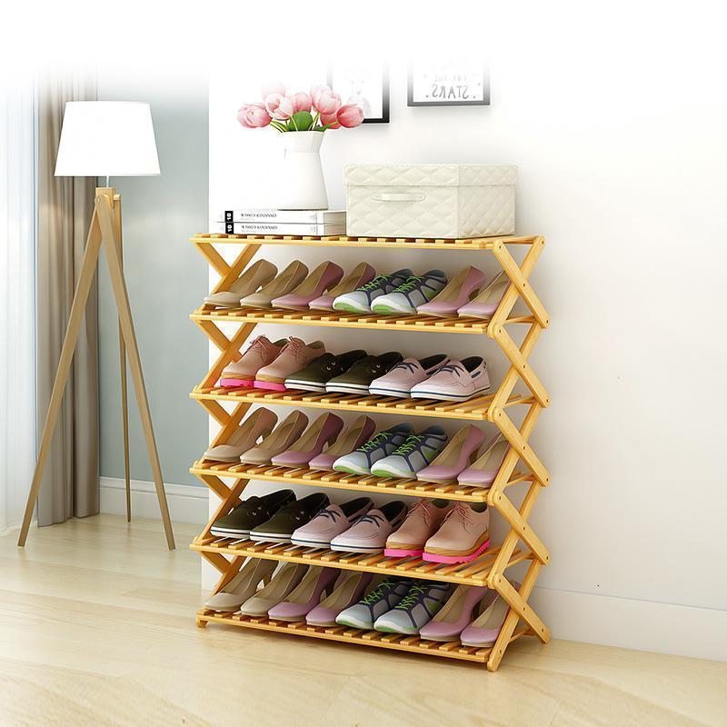 森美人可折叠鞋架多层简易家用经济型口隐形鞋柜收纳架子大号多功能式