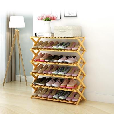 森美人可折叠鞋架多层简易家用经济型口隐形鞋柜收纳架子大号多功能式