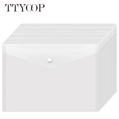 TTYOOP SJ-8802 A4透明文件袋加厚按扣档案袋 10只/包(计价单位:包) 透明色