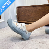 SUNTEK2023年丑萌魔术贴老爹鞋子女春休闲涂鸦脏运动大头帆布鞋