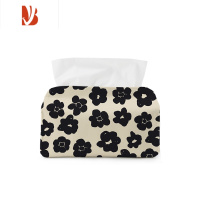 三维工匠北欧ins花花抽纸盒家用客厅轻奢创意纸巾盒简约桌面布艺收纳盒AD 小花花-大号