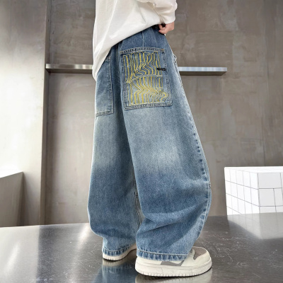 男童春装裤子2026新款大童春秋款男孩春季儿童牛仔裤帅气时髦_121