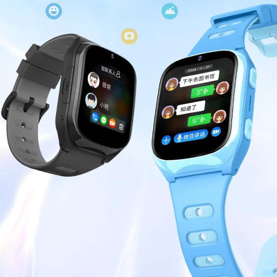 纽曼智能儿童手表ZM7黑色曲面大屏防水精准定位音频通话AI语音对话