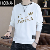 HLCOMAN2024新款青少年长袖t恤男士卫衣初中高中学生帅气秋装上衣