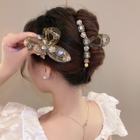 山茶花发夹女2024新款亚克力抓夹后脑勺大号盘发鲨鱼夹发卡头饰送女朋友老婆情人节七夕生日礼物