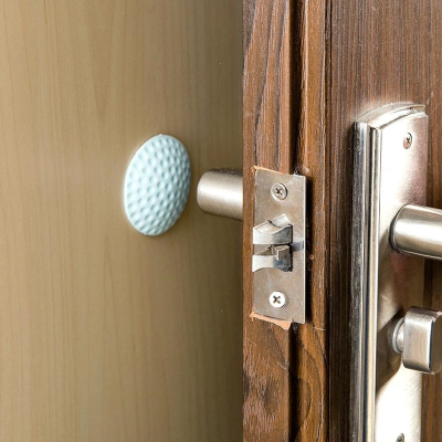 防震防盗门把手防撞垫保护套通用加厚静音圆形门挡贴球型日本免钉(f5c