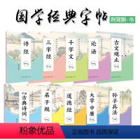 国学经典硬笔字帖10本套装 [正版]新版字帖正楷荆霄鹏国学经典硬笔字帖传统文化描红钢笔字帖双面临摹纸硬笔成人学生楷书书法
