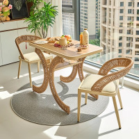 紫叶小香风阳台茶桌椅组合围炉煮茶网红休闲多功能电陶炉茶几椅子