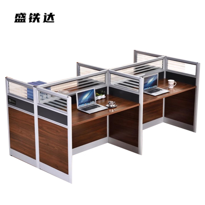 盛铁达 王字型4人屏风办公位2400*1200*1100mm STD-XTGW18 套