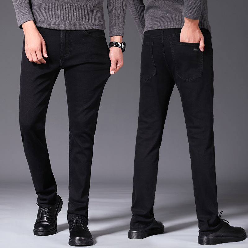 不掉色牛仔裤男棉质细腻抗静电休闲裤男士加绒品质舒适直筒裤男款_642