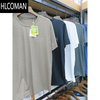 HLCOMAN2025新款夏季男士弹力速干透气圆领运动薄款休闲短袖T恤潮