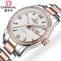 瑞士嘉年华Carnival正品手表全自动机械表 男表时尚多功能金属钢带夜光防水商务男士手表休闲时尚腕表MS-8692A