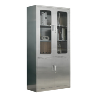 帅畅不锈钢文件柜档案柜资料柜储物柜器械柜仪器柜201全不锈钢大器械柜