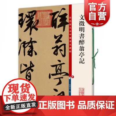 文征明书醉翁亭记 彩色放大本中国著名碑帖孙宝文编上海辞书出版社 书法篆刻碑帖鉴赏毛笔字练习临摹字帖