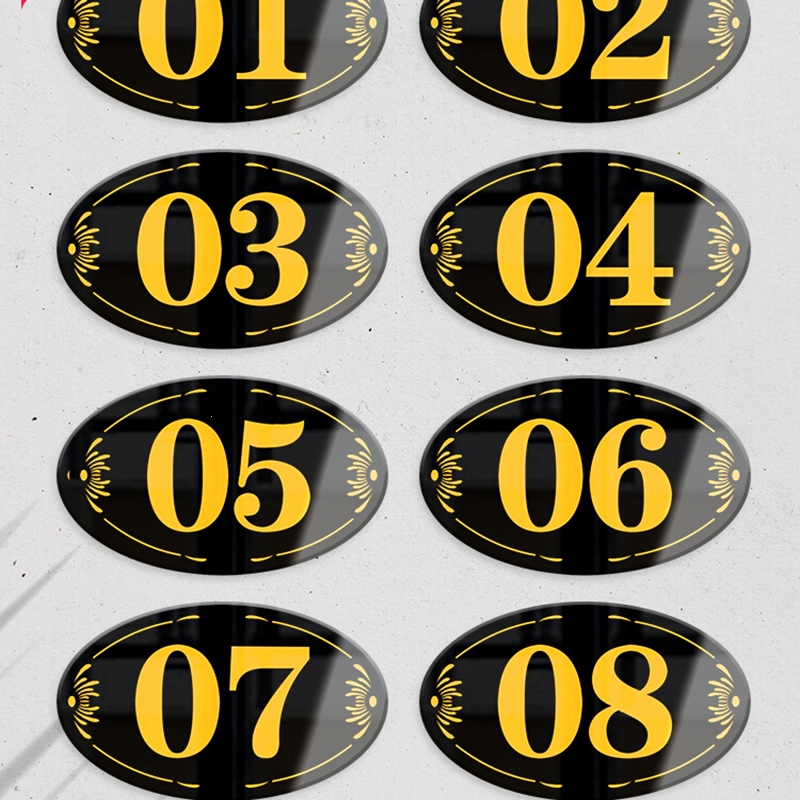 桌子编号贴的桌号门牌纸网吧储物柜子分区柜台座位餐桌房间设备编号